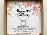 21. Geburtstagsgeschenk für sie 21. Geburtstagskarte Tochter | Etsy