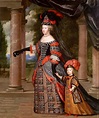 María Teresa de España,Esposa de Luis XIV,con su único hijo sobreviviente ,el Gran Delfín ...