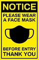 Please Wear Face Mask Sign Template | PosterMyWall