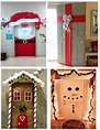 Ideas para decorar puertas en Navidad | Puerta de navidad, Decoracion ...