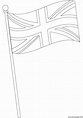 Flag Of United Kingdom Coloring page Printable