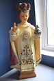 Reserved for L: Infant of Prague Chalkware Statue with Crown and Vestments