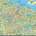 Map of Kiel, region (Region in Germany, Schleswig-Holstein) | Welt-Atlas.de
