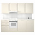 METOD Kuchnia, biały Maximera/Bodbyn kremowy, 240x60x228 cm - IKEA