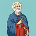 Saint Peter Apostle of Christ Colored Vector Illustration 8104320 ...