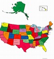 Political map of the united states of america