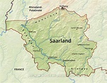 Saarland Physical Map