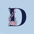 Botanical capital letter D vector | free image by rawpixel.com / Tvzsu ...