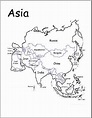 Mapas de Asia para descargar y colorear | Colorear imágenes