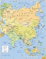 Map Of Continent Asia Nfszu - Large Map of Asia