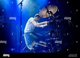 Composer and drummer Kim Åge Furuhaug performs a live concert with his ...