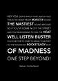 Madness One Step Beyond Black Lyric Art Print A4 Size | Etsy