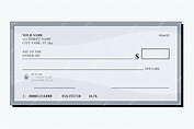 Plantilla de cheque en blanco plano lineal | Vector Premium