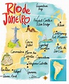 Mapa turístico de Rio de Janeiro I siriodejaneiro.com South America ...