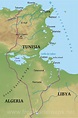 Physical Map Of Tunisia | Cities And Towns Map