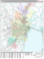 Mobile Alabama Wall Map (Premium Style) by MarketMAPS - MapSales