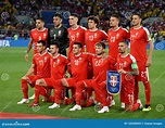 Squadra Nazionale Di Serbia Prima Della Partita Serbia Della Coppa Del ...