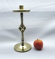 Antique Brass Candlestick By William Tonks - Showpiece Antiques