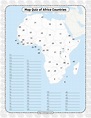Printable Africa Countries Map Quiz & Solutions | Map quiz, Geography ...