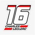 "Charles Leclerc 16" Sticker for Sale by Raxon Blue | Redbubble