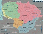 Landkarte Litauen (Karte Regionen) : Weltkarte.com - Karten und ...