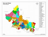 Mapa de San Luis Potosí a colores con nombres - Descarga ya