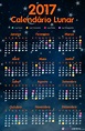 Calendário Lunar 2017 com fases da lua | Calendario lunar, Calendario ...