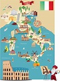 Mappa dei siti Unesco in Italia | Mappa dell'italia, Mappe illustrate ...