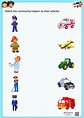 Community Helpers Activity Worksheet - Match The Community Helpers ...
