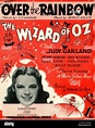 Music cover, Over the Rainbow (The Wizard of Oz), Judy Garland, words ...