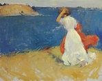 Frank Weston Benson (1862-1951) , Girl on the Headland | Christie's