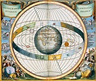 Tycho Brahe's system of planetary orbits around the Earth - Stock Image ...