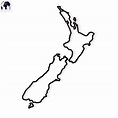 Printable Blank New Zealand Map with Outline Transparent Map