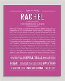 Rachel | Classic Name Print in 2020 | Personalized art print, Classic ...
