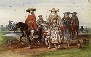 Adriaen van de Venne - Frederick and Elizabeth of Bohemia on Horseback