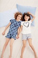 Buy Blue/Ecru Heart And Star Short Pyjamas Two Pack (3-16yrs) from the ...