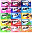 Trident Sugar Free Chewing Gum Variety Pack of 15 (Assorted Flavors ...