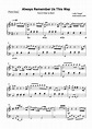 Lady Gaga - Always Remember Us This Way sheet music for piano [PDF ...