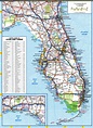 Florida map with cities and towns, rivers and lakes, parks and recreation