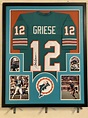 Bob Griese Signed Dolphins 34x42 Custom Framed Jersey Display (JSA COA)