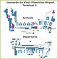 Rome airport terminal 3 map - Fco airport map terminal 3 (Lazio - Italy)