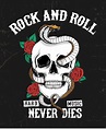 5 Ace rock and roll never dies |Motivational Poster|Funky Poster ...
