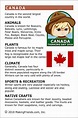 Canada fact card | Canada for kids, World thinking day, Facts about canada