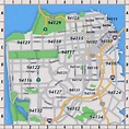 San Francisco zip code map - San Francisco postal code map (California ...