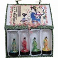 Set of 4 Vintage Miniature Oriental Dollhouse Size Japanese art from ...