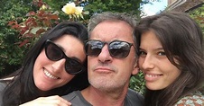 Christophe Dechavanne et ses filles Pauline et Ninon en 2018. - Purepeople