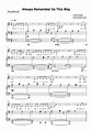 Lady Gaga - Always Remember Us This Way sheet music for piano with ...