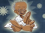Mahatma Gandhi By cosmicomix | Famous People Cartoon | TOONPOOL