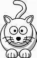 Free Black And White Cat Cartoon Character, Download Free Black And ...