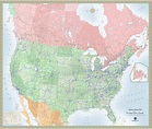 USA and Canada Highway Wall Map | Maps.com.com